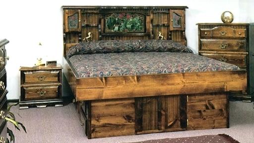 king-size-waterbed-frame-traditional-waterbed-used-king ...