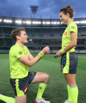 These AFL Umpires Just Got Engaged At The MCG