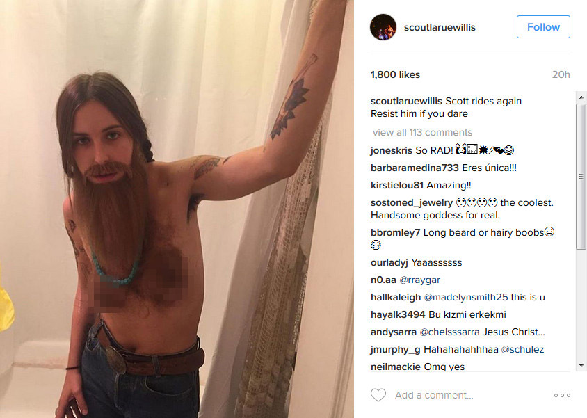 Topless scout willis Scout Willis