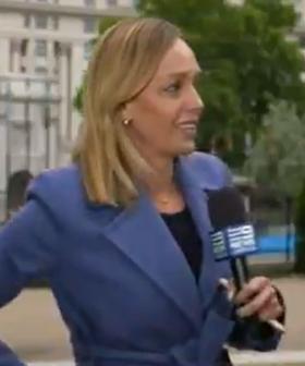 Aussie Reporter Has Terrifying Moment During Live Cross To Nine News