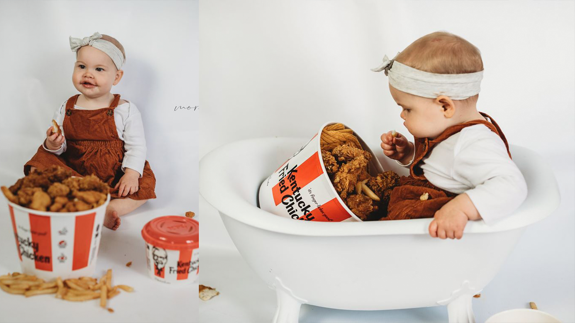 Aussie Mum Is Slammed Over KFC-Themed Birthday Photoshoot For Her Baby