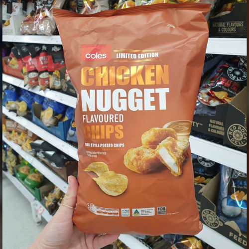 Chicken Nugget Chips Now Exist At Coles & We Seriously Need To Try These