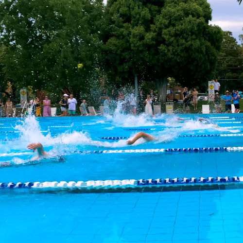 MELBOURNE TEACHERS RACE FOR $10,000 AT JASE AND PJ'S SWIMMING CARNIVAL