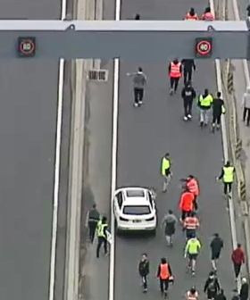 Protesters Block West Gate Melbourne Causing Major Delays, Freeway Closed In Both Directions