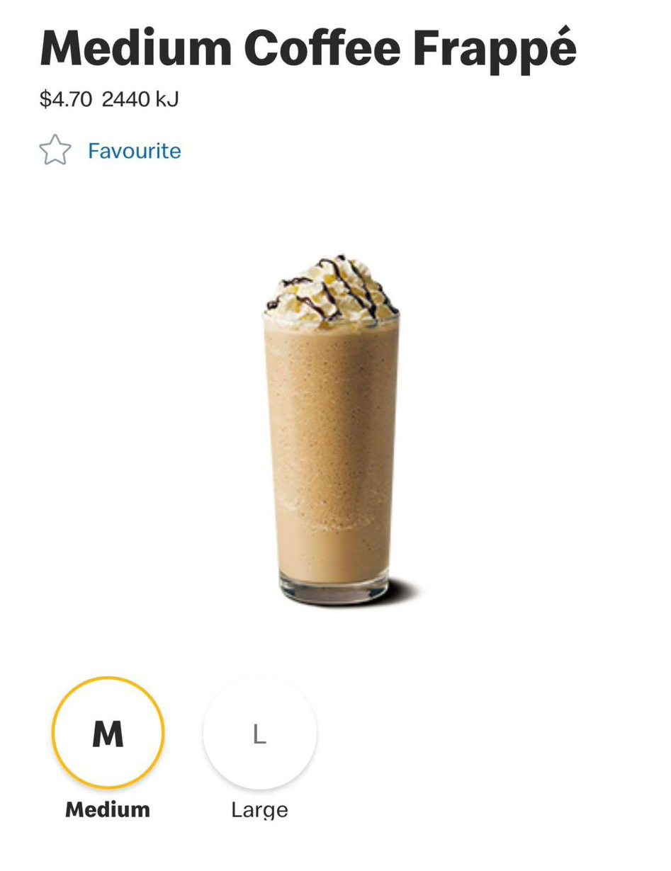 frappe price maccas
