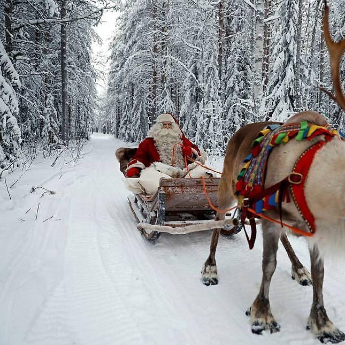 Santa claus sale leaving north pole
