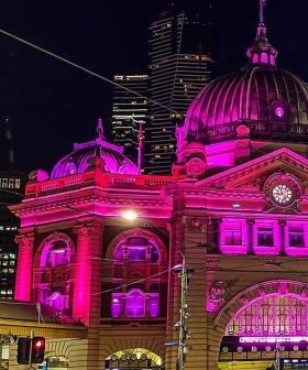 Melbourne Landmarks Lit Up Pink For Olivia Newton-John