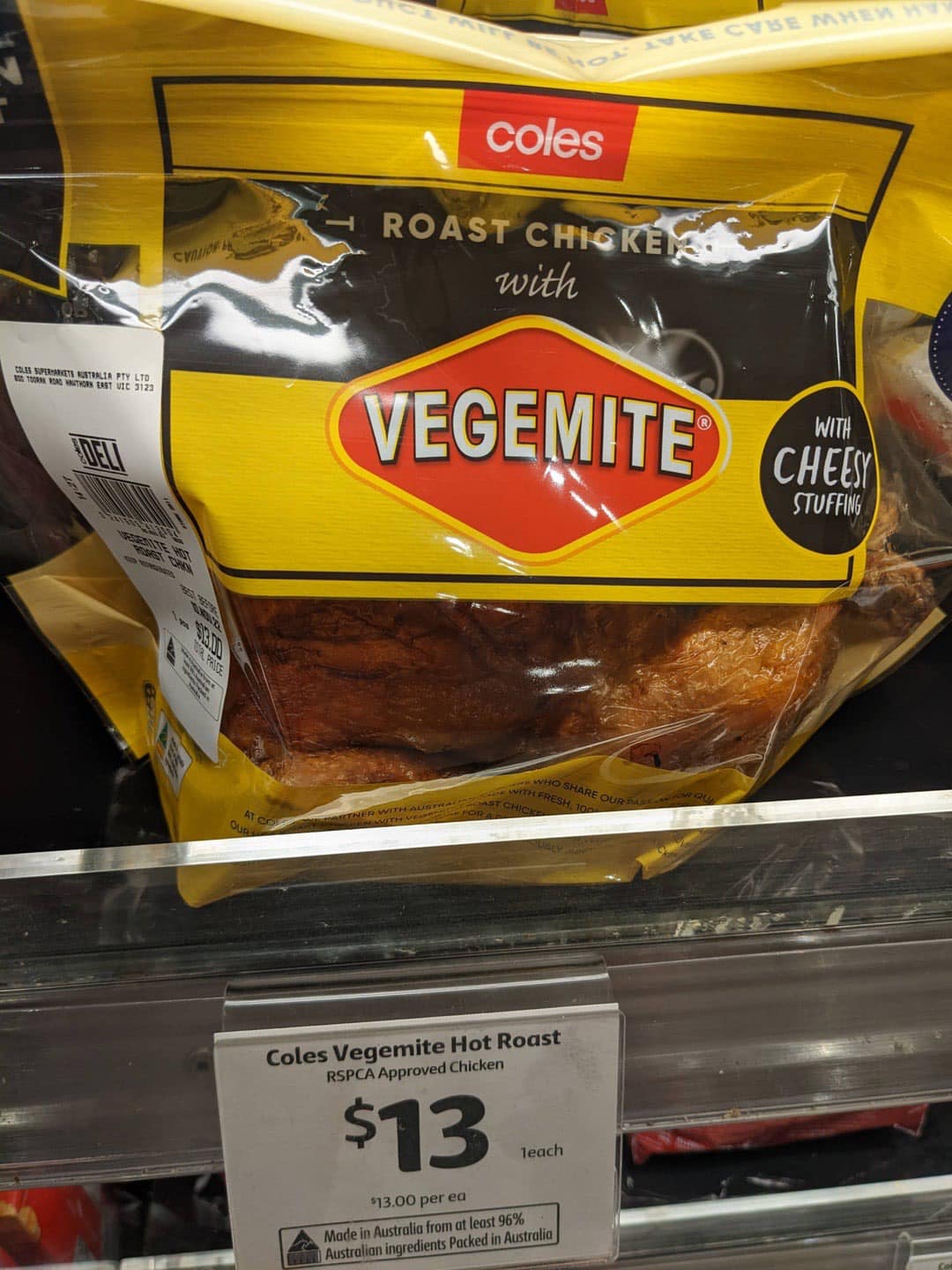 SPOTTED Coles Rolls Out Limited Edition VegemiteSlapped Roast Chook