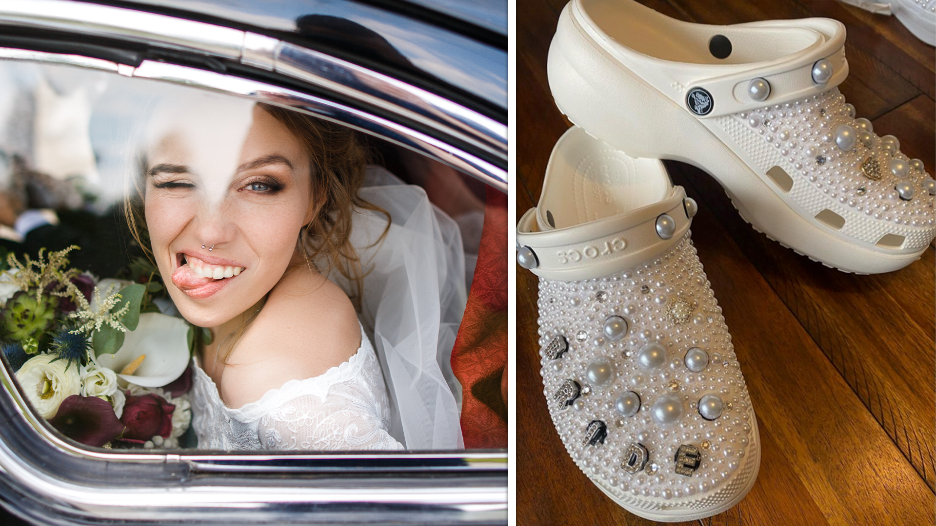 Bedazzled shop wedding crocs